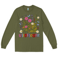 Army Green wildflower malias Long Sleeve Tee - MaliasSmallBusiness