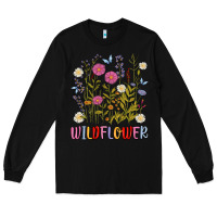 Black wildflower malias Long Sleeve Tee - MaliasSmallBusiness