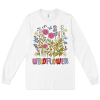 White wildflower malias Long Sleeve Tee - MaliasSmallBusiness