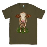 Army Green simmental heifer Classic Tee - LillyAllenDesigns