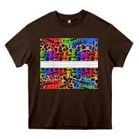 Chocolate Brown Personalized crayons Heavy Core Tee - texasbilliewilder
