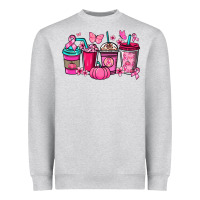 Heather Grey cancer coffee cups Heavyweight Sweatshirt - NancyCooperArtShop