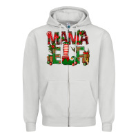 Dove Grey Christmas Mama Elf Zipper Hoodie - BundleAndBundleShop