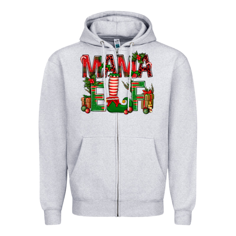Christmas Mama Elf Zipper Hoodie by BundleAndBundleShop | Teevron