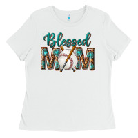 White western blessed mom with baseball Ladies Tee - texasbilliewilder