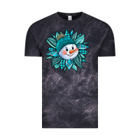 Cloud Black cute snowman winter sunflower Vintage Tee - Jasminsmagicworld