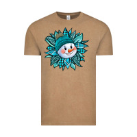 Vintage Coffee cute snowman winter sunflower Vintage Tee - Jasminsmagicworld