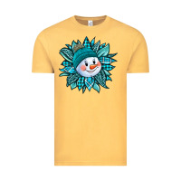 Vintage Mustard cute snowman winter sunflower Vintage Tee - Jasminsmagicworld