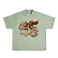 Oil Green octopus Urban Heavy Tee - LillyAllenDesigns