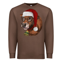 Chestnut christmas glasses heifer Premium Sweatshirt - RanaPortraitStore