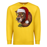 Lemon christmas glasses heifer Premium Sweatshirt - RanaPortraitStore