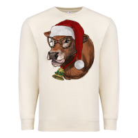 Sandshell christmas glasses heifer Premium Sweatshirt - RanaPortraitStore
