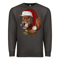 Smoke christmas glasses heifer Premium Sweatshirt - RanaPortraitStore