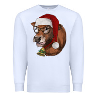 White christmas glasses heifer Premium Sweatshirt - RanaPortraitStore