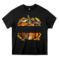 Black Personalized Fall Pumpkin Heavy Core Tee - texasbilliewilder