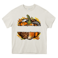 Cream Personalized Fall Pumpkin Heavy Core Tee - texasbilliewilder