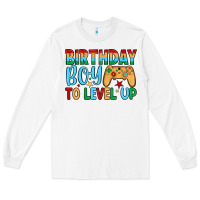 White birthday boy to level up Long Sleeve Tee - JahusDesignShop