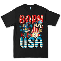 Black Born in USA gnomes 4th of July Premium Tee - CowGirlArtShop
