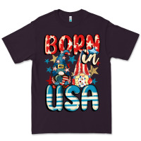 Plum Born in USA gnomes 4th of July Premium Tee - CowGirlArtShop