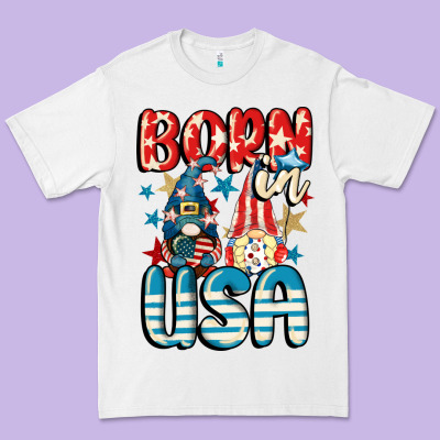 Born In Usa Gnomes 4th Of July Premium Tee Designed By Cowgirlartshop