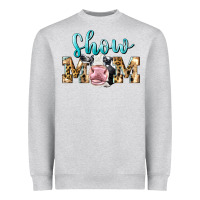 Heather Grey Western Show Mom Holstein Heavyweight Sweatshirt - LillyAllenDesigns