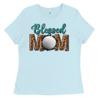 Baby Blue western blessed mom with hockey Ladies Tee - texasbilliewilder