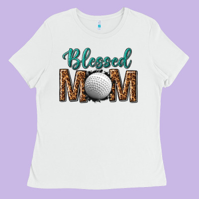 Western Blessed Mom With Hockey Ladies Tee Designed By Texasbilliewilder