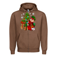 Chestnut Santa's Elf Christmas Zipper Hoodie - BundleAndBundleShop