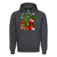 Smoke Santa's Elf Christmas Zipper Hoodie - BundleAndBundleShop