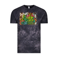 Cloud Black watercolor cactus western background Vintage Tee - BarkalooDesign