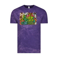 Cloud Purple watercolor cactus western background Vintage Tee - BarkalooDesign