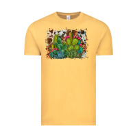 Vintage Mustard watercolor cactus western background Vintage Tee - BarkalooDesign