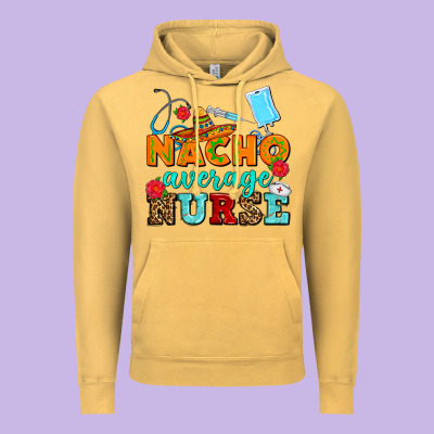 Nacho Average Nurse Vintage Hoodie Designed By Adodesignshop