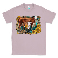 Lilac Hereford Cow and Hereford Calf With Leopard Classic Tee - LillyAllenDesigns