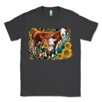 Smoke Hereford Cow and Hereford Calf With Leopard Classic Tee - LillyAllenDesigns