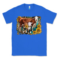 True Royal Hereford Cow and Hereford Calf With Leopard Classic Tee - LillyAllenDesigns