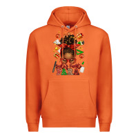 Carrot santa's favorite para afro messy bun Premium Hoodie - texasbilliewilder