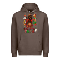 Coffee santa's favorite para afro messy bun Premium Hoodie - texasbilliewilder