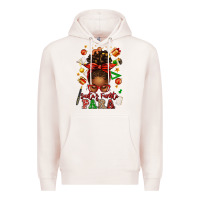 Pale Pink santa's favorite para afro messy bun Premium Hoodie - texasbilliewilder