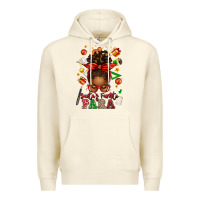 Sandshell santa's favorite para afro messy bun Premium Hoodie - texasbilliewilder