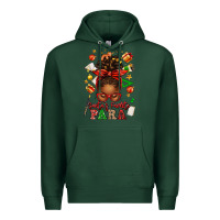 Sports Green santa's favorite para afro messy bun Premium Hoodie - texasbilliewilder