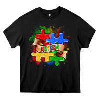 Black autism puzzle pieces Heavy Core Tee - Zillion Design Studio