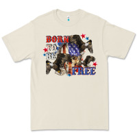 Bone Born to be free 4th of july Premium Tee - CowGirlArtShop