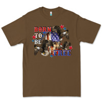 Cacao Born to be free 4th of july Premium Tee - CowGirlArtShop