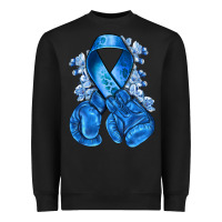 Black blueribbon with boxing gloves Heavyweight Sweatshirt - NancyCooperArtShop