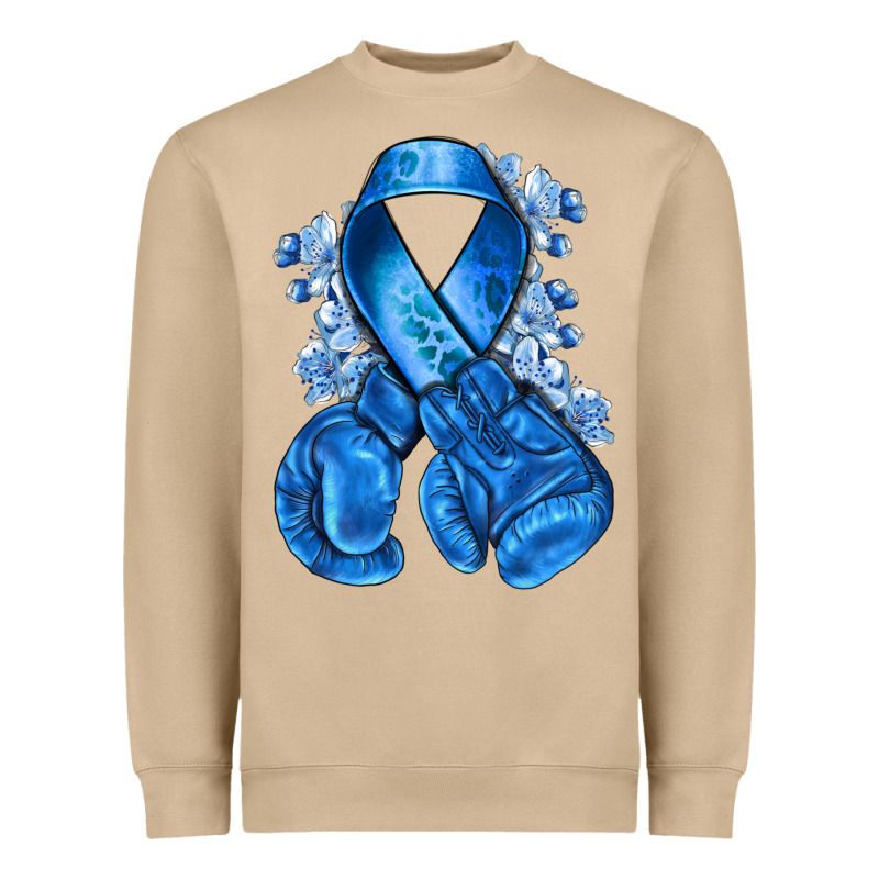 Blueribbon With Boxing Gloves Heavyweight Sweatshirt by NancyCooperArtShop | Teevron