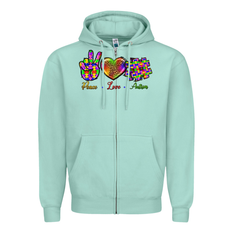 Peace Love Autism Zipper Hoodie by BundleAndBundleShop | Teevron