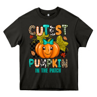 Asphalt Cutest Pumpkin In The Patch Heavy Core Tee - texasbilliewilder