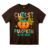 Chocolate Brown Cutest Pumpkin In The Patch Heavy Core Tee - texasbilliewilder