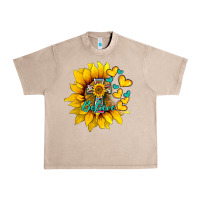 French Oak western sunflower  cross believe Urban Heavy Tee - BarkalooDesign